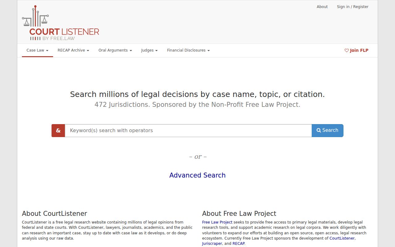 Gates County case search federal CourtListener comparison